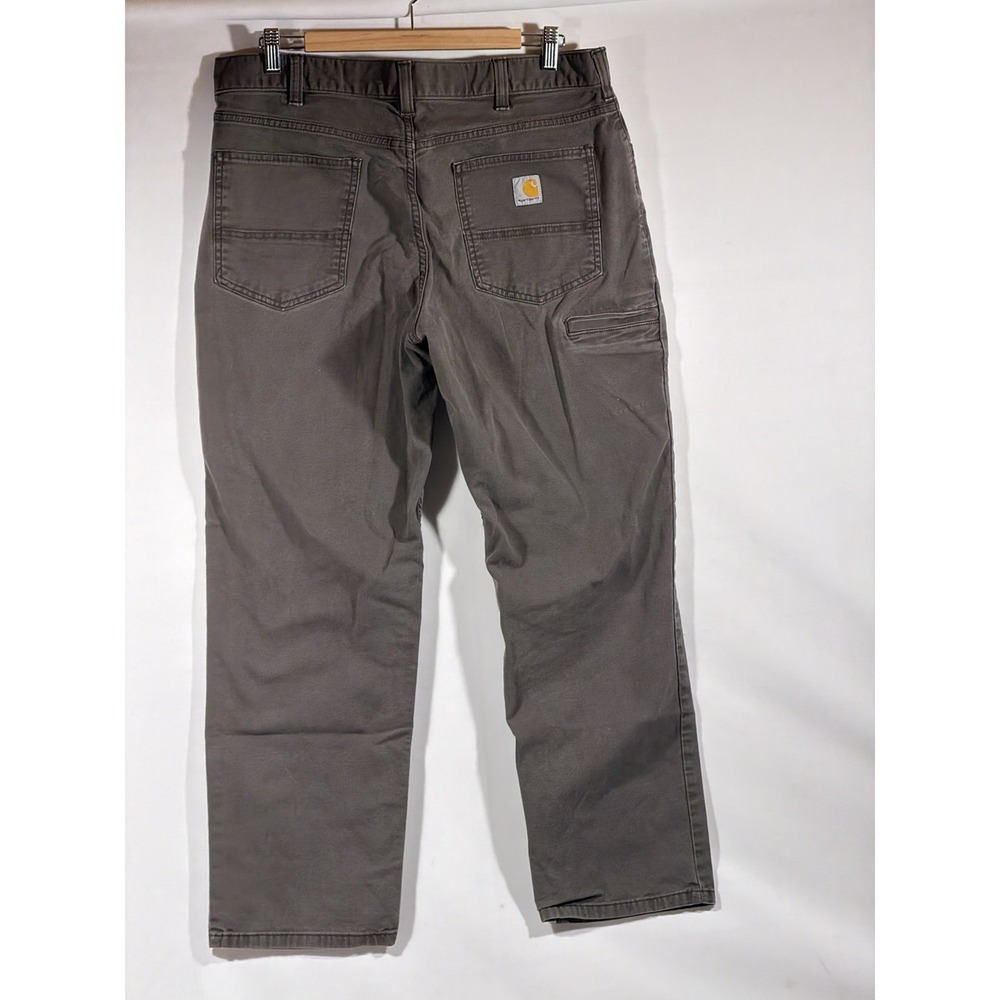 Carhartt Dungaree Work Pants Mens 36x30 Moss Green Canvas Relaxed Fit - Picture 9 of 16